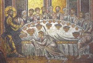 Last Supper mosaic, Cathedral Monreale, Sicily 12th-13thC