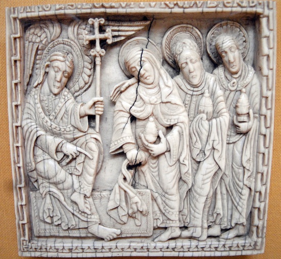 Women at the tomb, Medieval ivory, Hermitage, St. Petersburg
