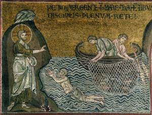 Jesus on the Tiberian shore, Cathedral Monreale, Sicily, 12thC