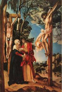 Mary and John at the crucifixion, Lukas Cranach the Elder, 16thC